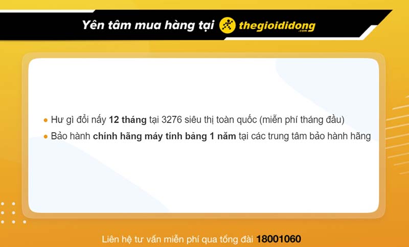 Bảo hành khi mua iPad Gen 9 tại Thế Giới Di Động